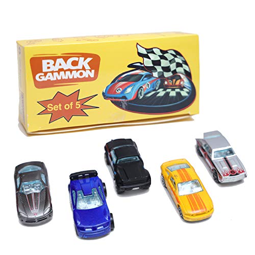 Image of BACKGAMMON Wheels Car Set of 5 Cars Stunt Car Gift for Kids Ages 3 Years Old & Up, Design and Color May Vary