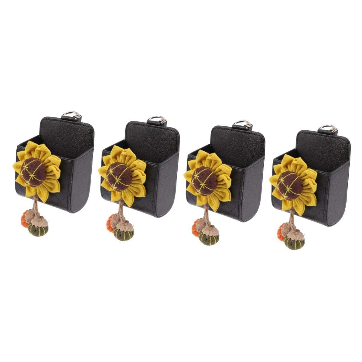 ULTECHNOVO 4 Pezzi Supporto per Telefono da Auto Supporto per Occhiali da Sole in Pelle per Auto Porta Carte