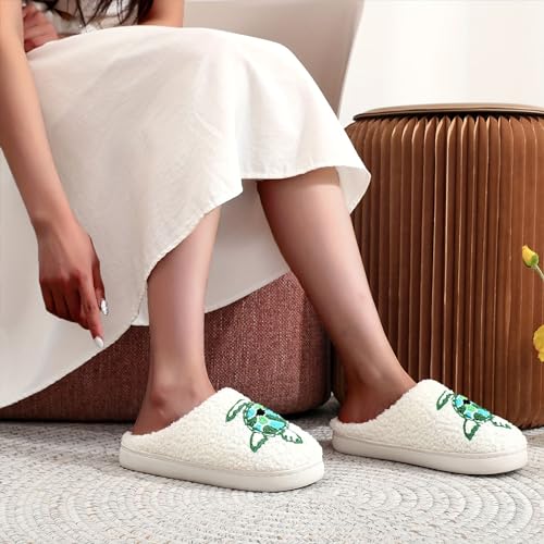 Image of Slippers for Women Men Fuzzy Memory Foam Slipper Fluffy Winter Soft Warm Slip On House Shoes