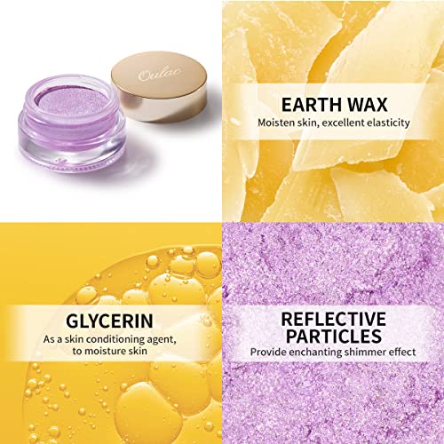 Oulac Shimmer Grey Cream Eyeshadow, Waterproof Highly Pigmented Glitter Eye Shadow With Moisturizing Formula, Extremely Soft Creamy Texture, Easy To Blend, Large Capacity,0.42 Oz.(06) #TOP5