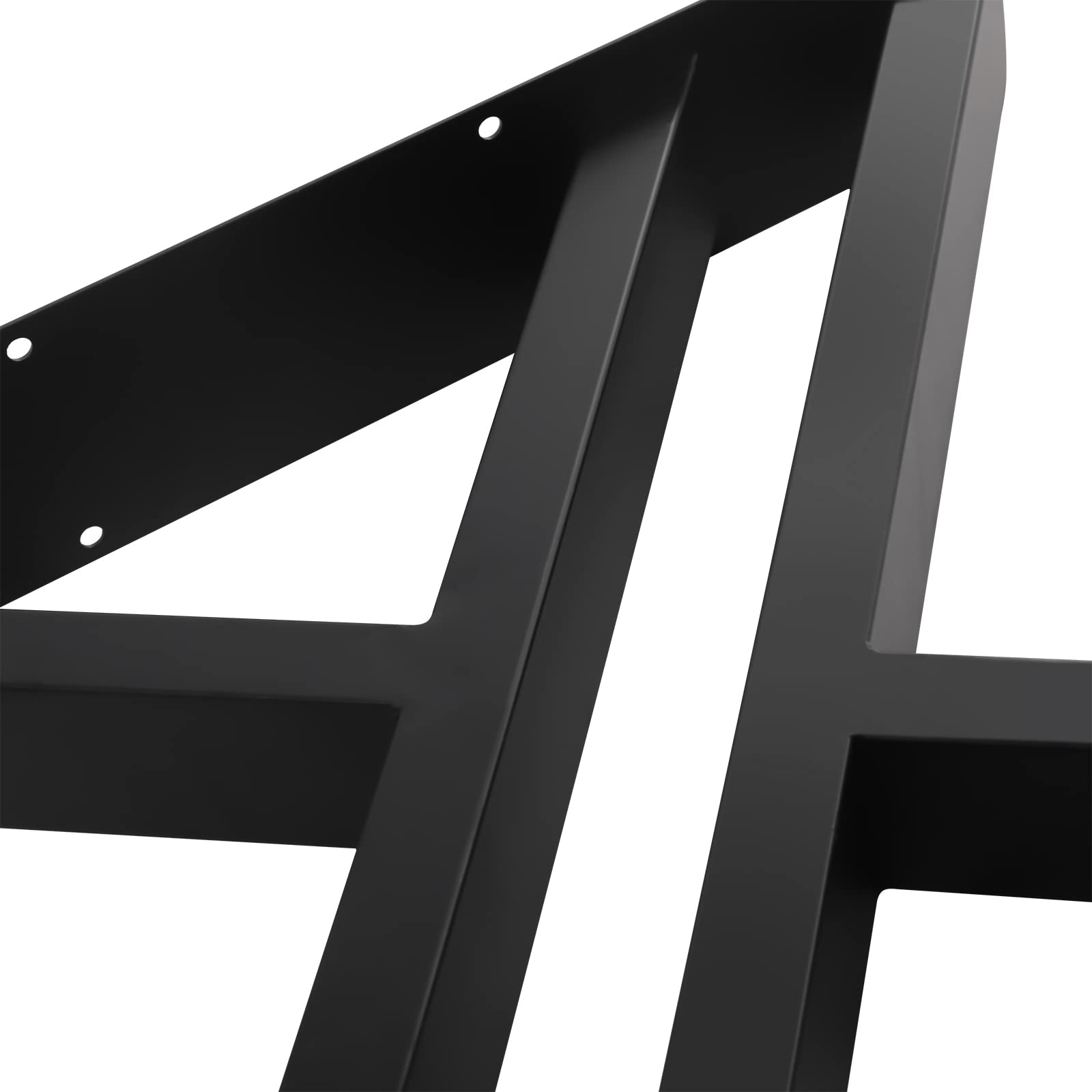 Gambe da tavolo in metallo 45x5x40cm Acciaio industriale nero Capacità 200kg