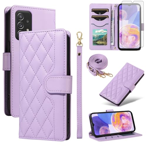 Étui Samsung Galaxy A23 5G antichoc violet pour protéger écran et cartes