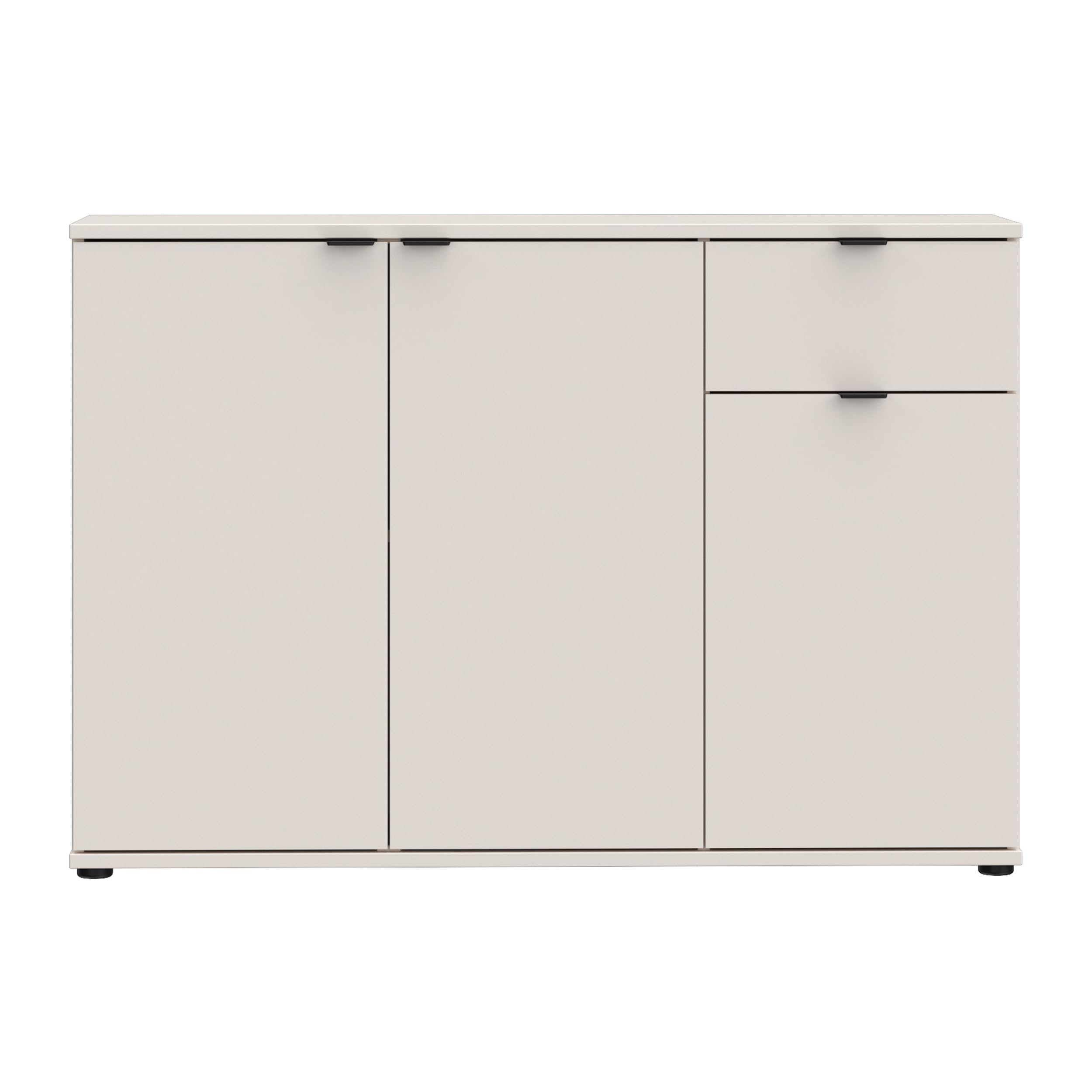 Generisch Sideboard, 120 x 82 cm, 3 Türen, 1 Schublade, Sandfarben