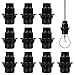 Produktbild E14 Socket Lights,10Pcs E14 Lampenfassung Lampensockel,250V Bakelit Lampenfassung E14,Lamp Socket Adapter für Tischlampe Stehlampe Kronleuchter (Schwarz)