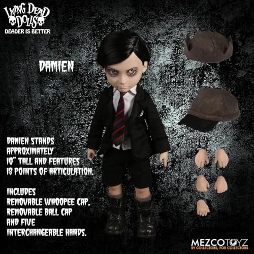 Muñeco Living Dead Dolls Damien Mezco 10 pulgadas miniatura 3