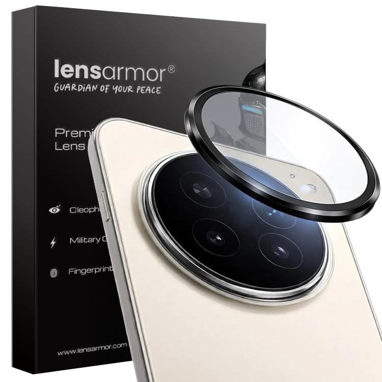 Image of Lensarmor Compatible with Vivo X300 Pro Camera Lens Protector - Black (1 Pack) | Premium 9H Tempered Glass, Scratch Resistant, HD Clear Lens, Strong Adhesion & Precise Fit