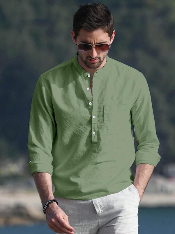 Be Active Men's Solid Regular (Rf0003 5-S_Green S)