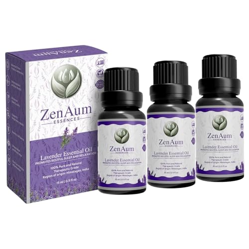 Image of 100% Pure Lavender Essential Oil | Therapeutic Grade | Calming & Relaxing Aromatherapy Oil | Skin & Hair Care | Diffuser & Massage Use | GMP, IFRA, ISO Certified - 15ml - Pack of 3
