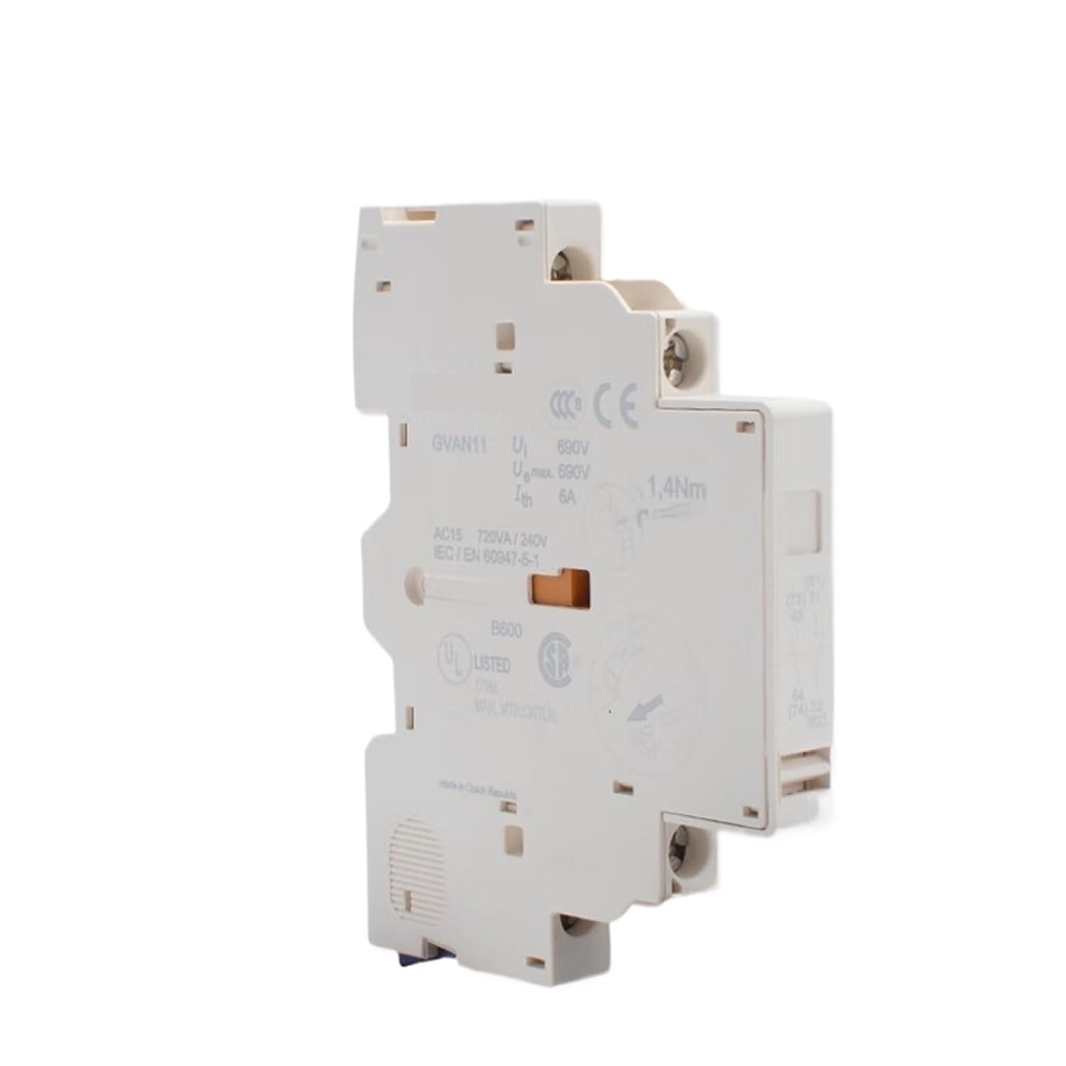 Motor Circuit Breaker Auxiliary Contact GVAE11 Protector Formal 1 Normally Open Closed 1Pcs(GVAN11 Side)