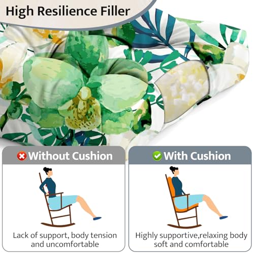 Image of mudilun Adirondack Chair Cushions Non-Slip Indoor Rocking Chair Cushion with Ties Tufted Adirondack Chair Pads for Bedroom Living Room Porch Rocker