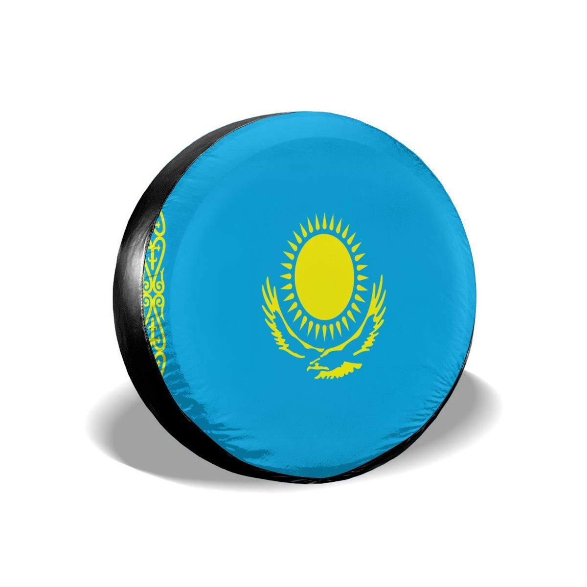 zhouyeT Flag of Kazakhstan Spare Tire Cover Universal Truck Wheel Tyre Protector for SUV Trailer RV Truck Wheel