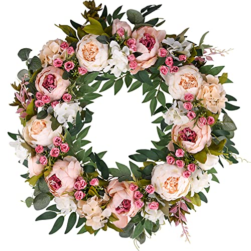 TechKen Valentines Wreath Peony Wreath Spring...
