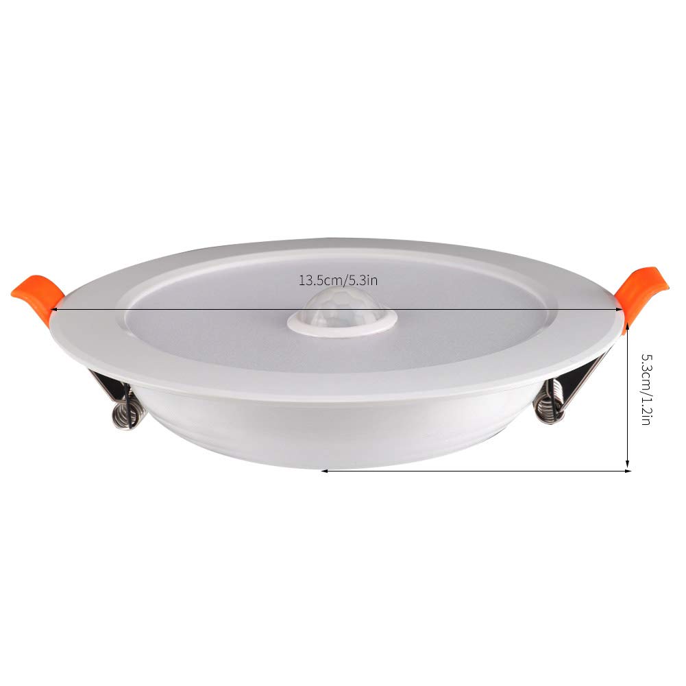 EVTSCAN LED Ceiling Light with Motion Sensor, 12W AC85-265V LED Ceiling Light Downlight Human Body Sensor Recessed Lamp - Image 3