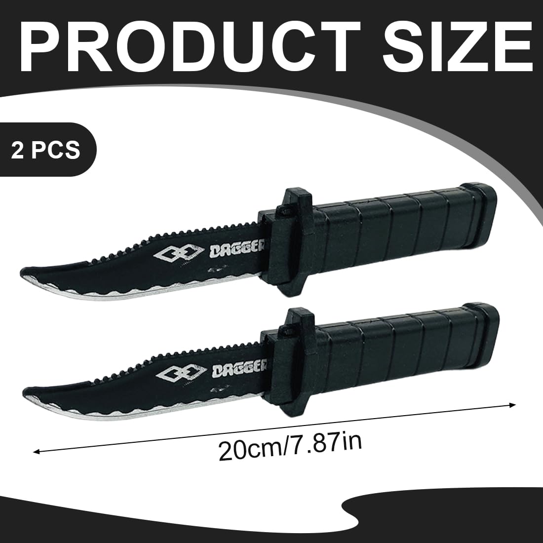 2 Pezzi Coltello Finto Lama Retrattile Coltello da Teatro Magico Scherzo Accessori per Adulti Pesce d'Aprile (Stile Classico)