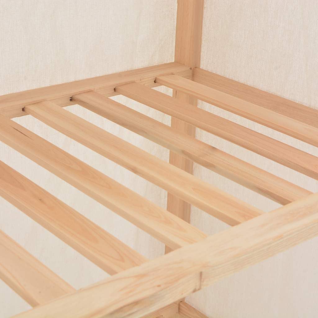 Kleiderschrank Weiß 79 x 40 x 170 cm Stoff mit 4 festen Regalböden und Kleiderständer – Praktische Kleiderbox zur Aufbewahrung von Kleidung und Schuhen