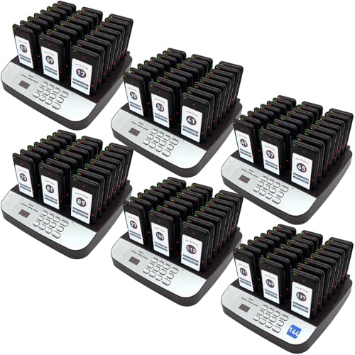Corum Restaurant Pager Line up Queue Customer Calling System, Pagers for Restaurants, Long Range Beeper for Food Truck, Waiting Paging System, Wireless Pager for Cuisine (144)