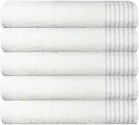 Kit 5 Toalhas de Rosto Grande Extra Macia New Sublime com Alta Absorcao - Brancas