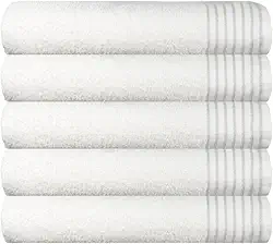 Kit 5 Toalhas de Rosto Grande Extra Macia New Sublime com Alta Absorcao - Brancas