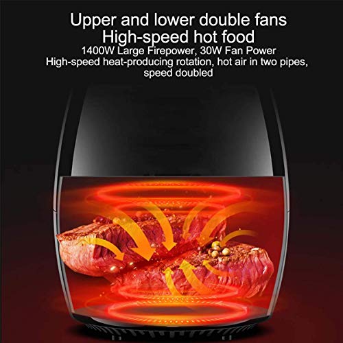 Luftfritteuse Pommes-Frites-Maschine 45-l-ölfreie elektrische Fritteuse unabhängiger Zeit- und Temperaturregler zum Braten Backen Backen – Bild 7