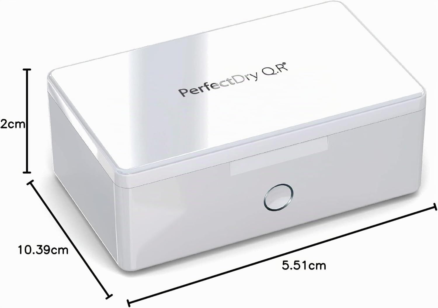 Audinell PerfectDry Q.R. - Caja de secado electrónico para audífonos - Rápido 45 min - Con ventilador - Deshumidificador y caja de secado del audífono - Elimina el sudor y