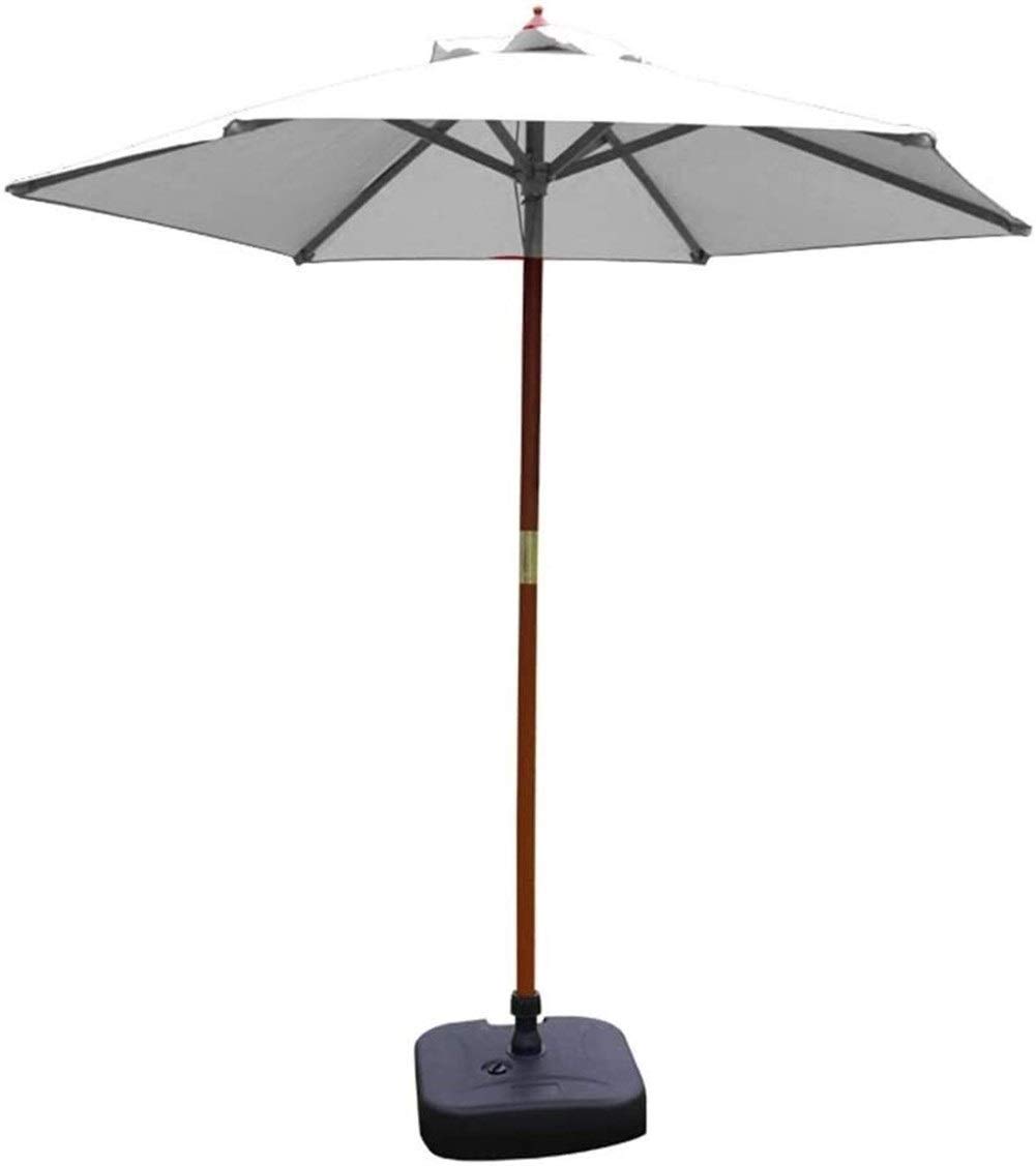 HCZKIUJY Outdoor Garden Parasols Outdoor Patio Umbrella, White Market Garden Parasols With Pulley For Beach Pool Backyard, Sunshine 50+ Protection