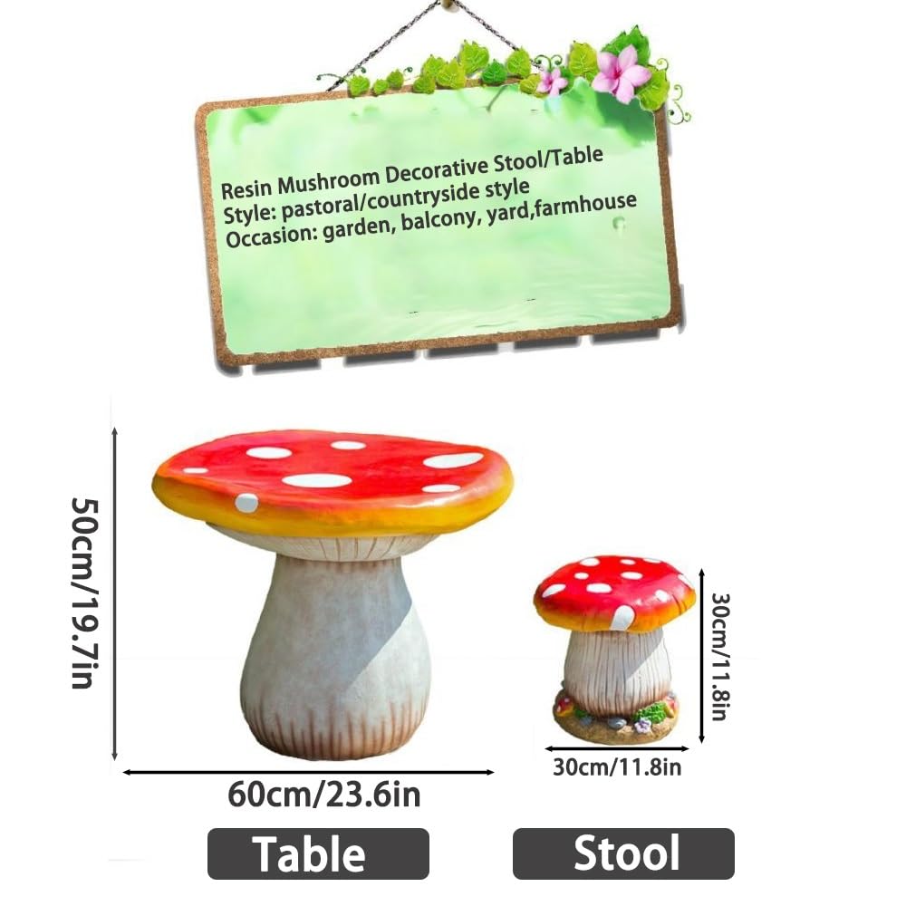 Amazon.com: Stool, Garden Stool/Table Resin Mushroom Stool