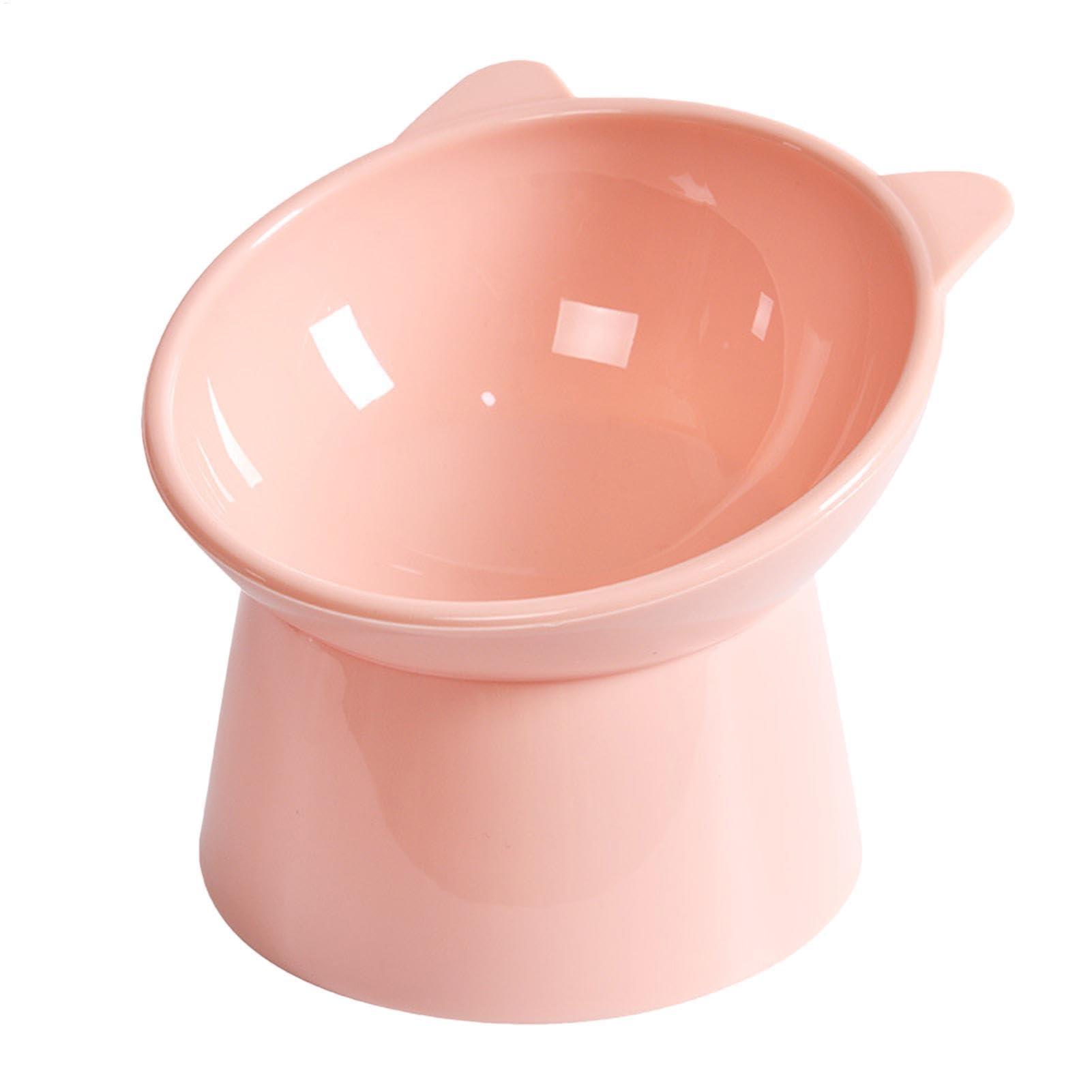 Tilted Elevated Pet Bowl - Raised Cat Feeder Bowl, Ceramic Tilted Cat Food Bowls Set | Slanted Food and Water Dish, Water Bowls with Anti Overturning Design Dogs Small Pets and Dishwasher Safe for Cat