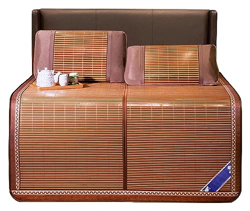 BOGAZY Colchones Colchoneta De Dormir Bambú Carbonizado Refrigeración Aire Acondicionado Plegable Doble Cara Verano(1.8 * 2.2m)