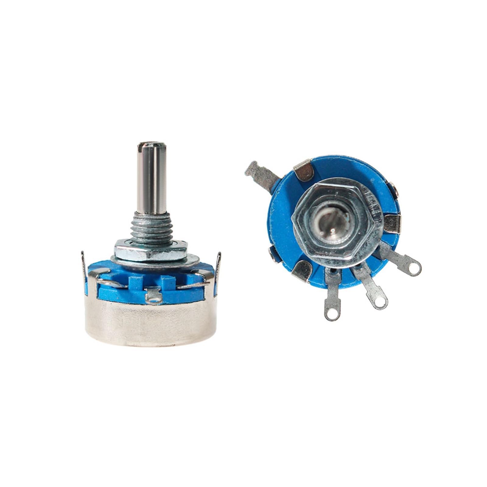 Produktbild von 5 Stück WH5-1A Potentiometer 4 Mm Rundwelle – 470 Ω Bis 1 MΩ, Drehbar, Kohleschicht