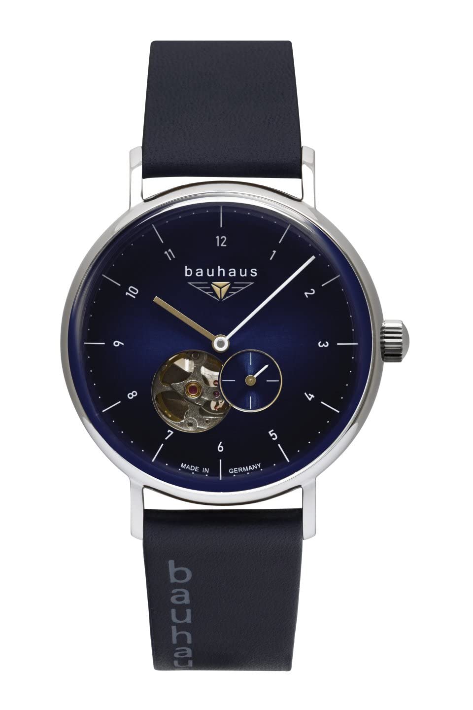 Bauhaus Herren Automatikuhr 2166 mit offenem Herz und Lederband