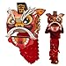 Lions Dance Head, 3D Chinese Spring Festival Dance Costume Props, DIY Handheld Dancing Head Decor Toy for New Year Party, Red