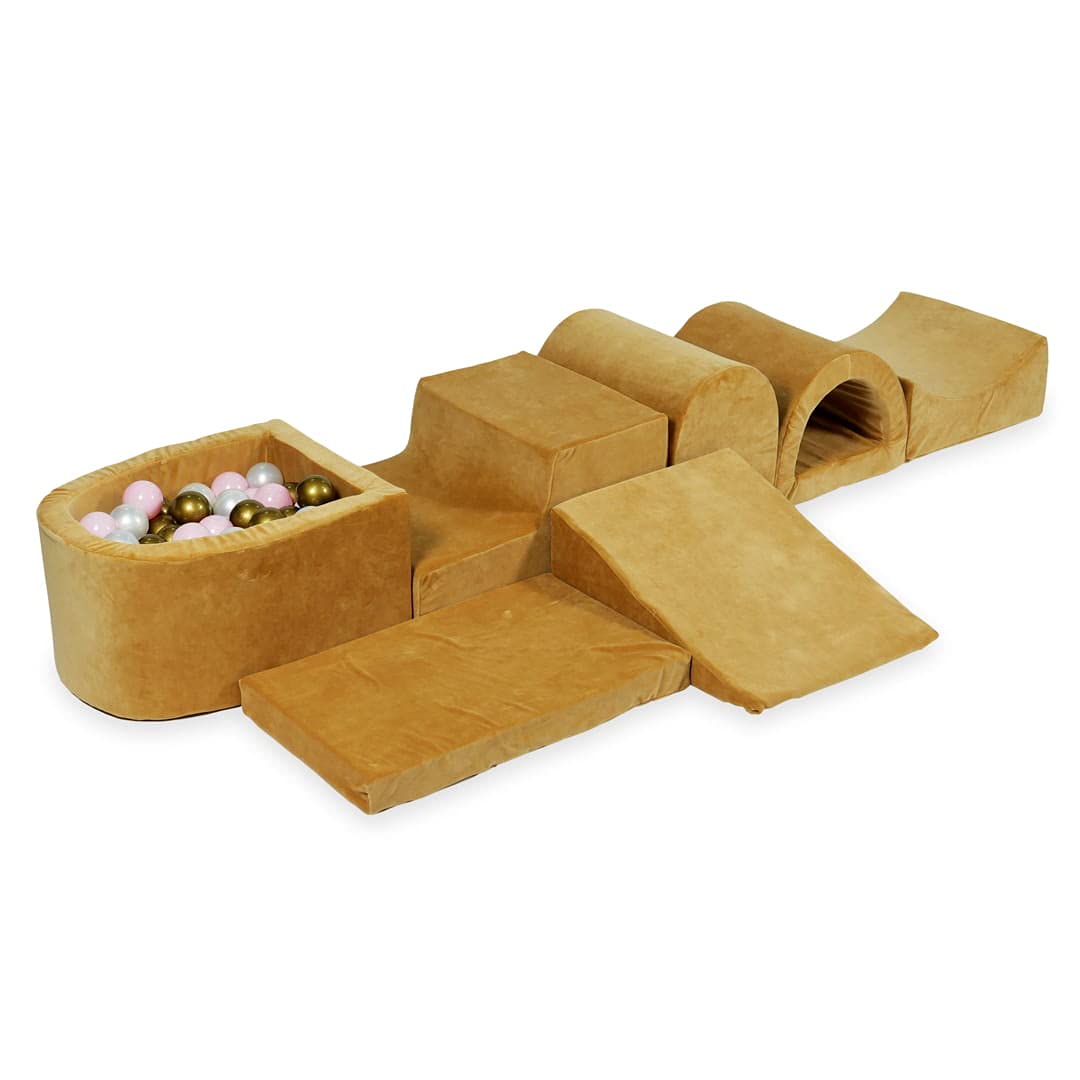Mimii Piscina de Bolas, Set de Juego - 365 X 45 cm / 100 Bolas, Pelotas de 7 cm, Área de Juego y Parque de Bolas s con Coloridas Pelotas de Plástico para Bebés y Niños - Redondo