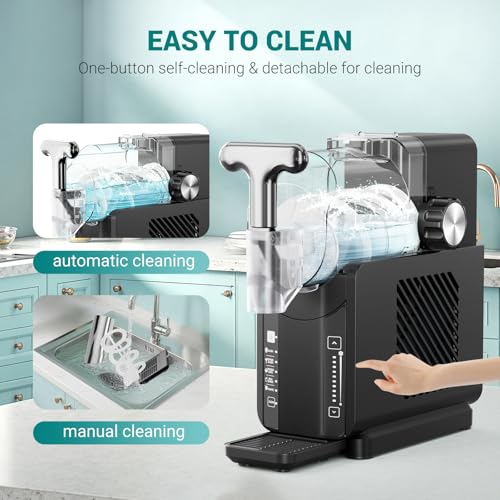 Image of 108 OZ /3.2L Slushy Machine,No Ice Needed, 15-45 Minutes to Make Margarita & Slushie & Milkshakes, Frappes and More,Built-in LED Light,110V Professional Shaved Ice Machine with Self-Cleaning