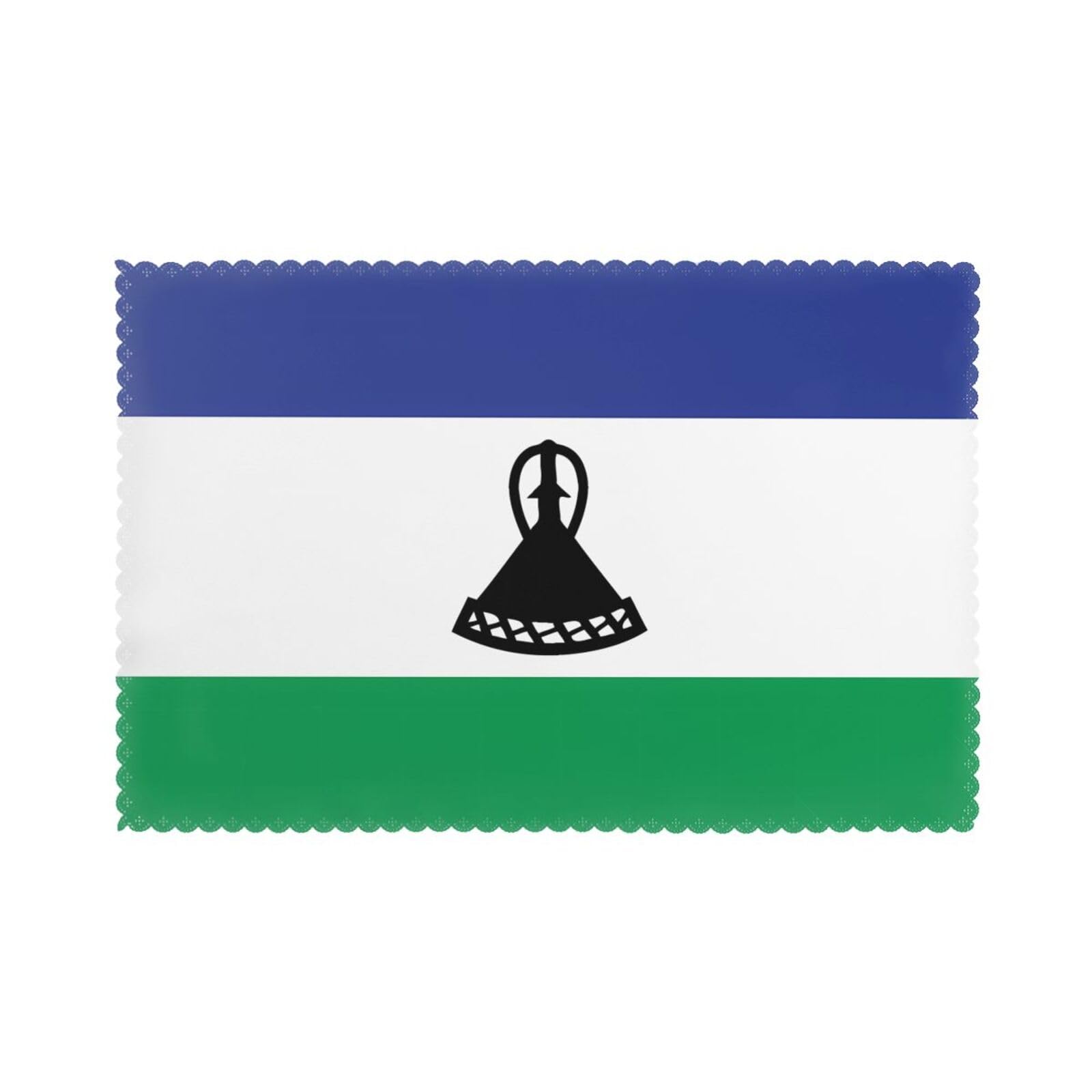 Flag of Lesotho Placemats set of 6, insulated, washable, suitable for kitchen, dining room, parties, etc.