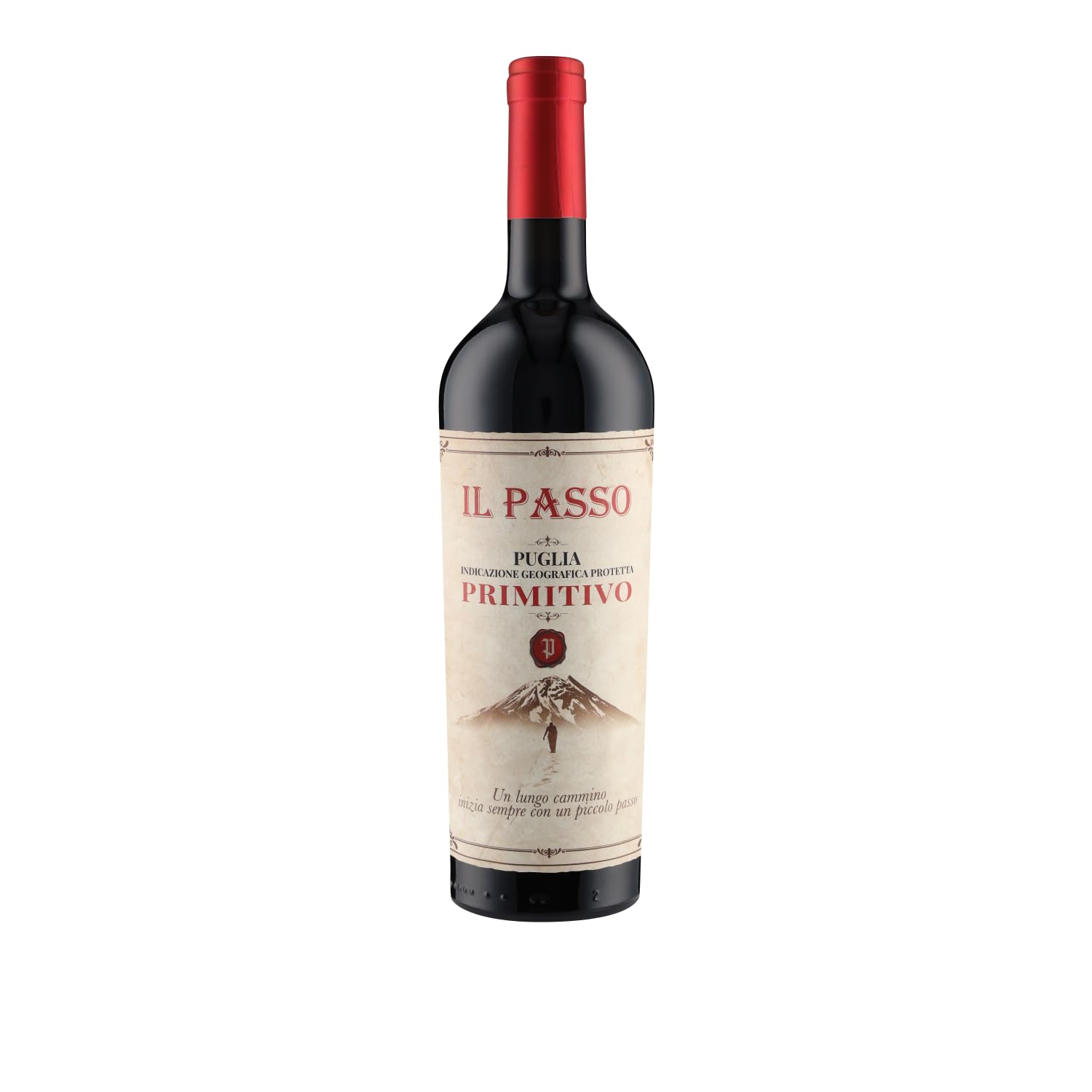 Farnese Vini Primitivo Il Passo Puglia IGT 2022 – Rotwein aus Italien (Apulien), trocken, fruchtig & würzig – vollmundiger Wein mit Aromen dunkler Beeren & Kräuter – 12 Flaschen à 0,75l