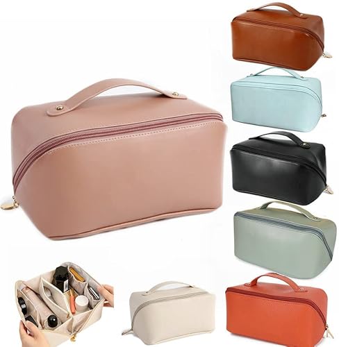 Miniatura 6 de Bolsa de cosméticos de viaje de gran capacidad, bolsa de aseo multifuncional, bolsas de maquillaje portátiles impermeables, bolsa para cosméticos de