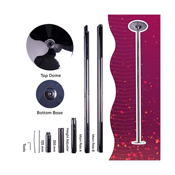 ZSPORT-Portable-Stripping-Pole-Spinning-Static-Dance-Pole-45mm-Fitness-Exercise-Pole-Removable-Fitness-Dancing-Pole-Stripper-Poles-for-Fitness-Club-Party-Pub-Home ZSPORT Portable Stripping Pole Spinning Static Dance Pole - 45mm Fitness Exercise Pole - Removable Fitness Dancing Pole - Stripper Poles for Fitness Club Party Pub Home