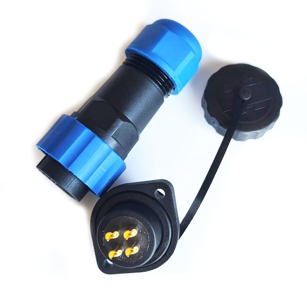 Connettore Aeronautico SP21 2 Poli IP68 - Impermeabile Per Lampade Esterne E Illuminazione - Foto 2