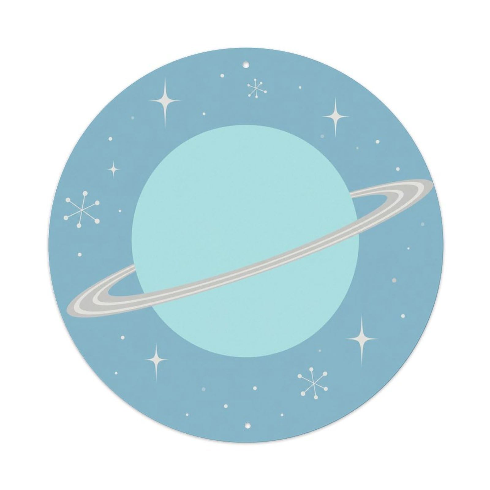 Odgynaw 8X8inch(20X20cm) Telescope Uranus Ice Giant Cosmic Discovery Scientific Metal Tin Sign