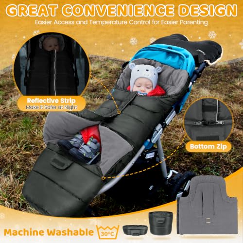 Image of Orzbow Stroller Bunting Bag with Extended Footmuff, Weather-Proof, Warm