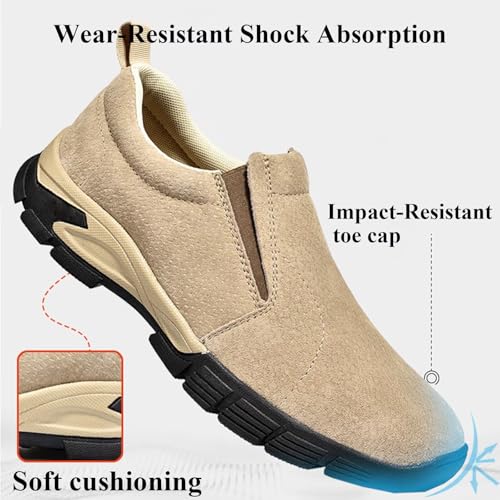 Mens Breathable Slip On Heel Shoes, Mens Non-Slip Loafers, Mens Cushioned Wearable Lightweight Casual Shoes2