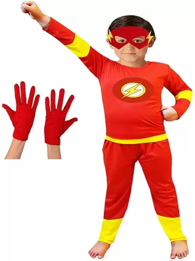 PREMOURE Hosiery Fabric Superhero Costume For Kids Halloween Dress Fancydress Birthday Gift | Cosplay Bodysuit for Boys and Girls (2-3 Years), (B0D22ZZTC5) Amazon Price History, Amazon Price Tracker