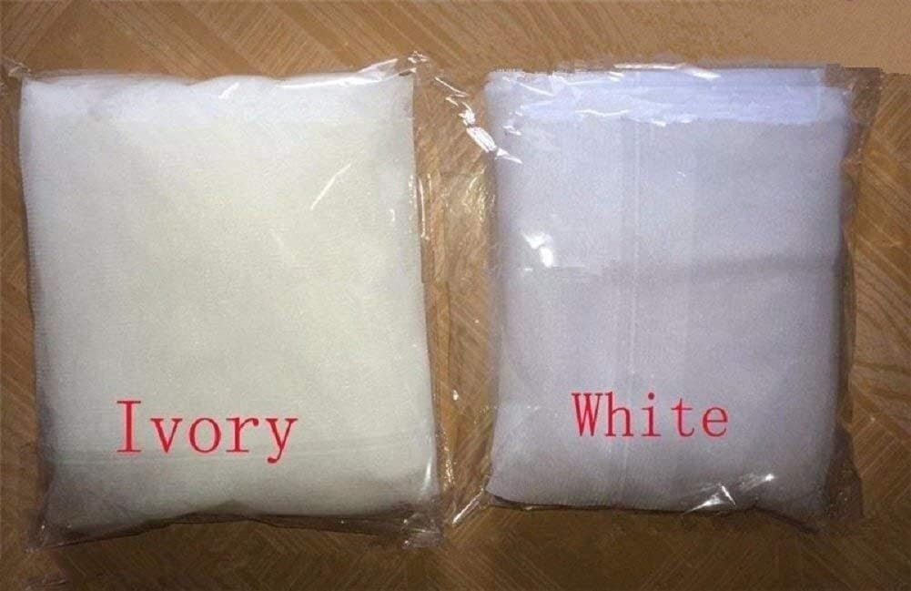 Welon ślubny, welony ślubne z koronkową aplikacją na brzegu, welon ślubny z miękkiego tiulu, akcesoria do włosów(Ivory,3.5m)