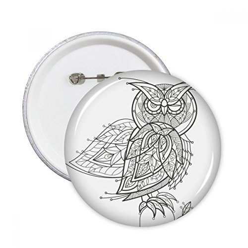 Badge rond oiseau en plein vol broche de décoration noire M pour personnaliser vos vêtements
