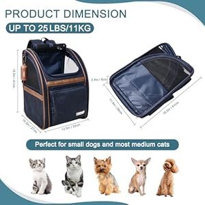 JESPET-GOOPAWS-Pet-Carrier-Backpack-for-Dogs-and-Cats-Collapsible-with-Breathable-Mesh-Dog-Backpack-for-Hiking-Travel-Camping-Outdoor-Hold-Pets-Up-to-25-Lbs-Navy-Blue - Cucciolini Doodles   JESPET-GOOPAWS-Pet-Carrier-Backpack-for-Dogs-and-Cats-Collapsible-with-Breathable-Mesh-Dog-Backpack-for-Hiking-Travel-Camping-Outdoor-Hold-Pets-Up-to-25-Lbs-Navy-Blue