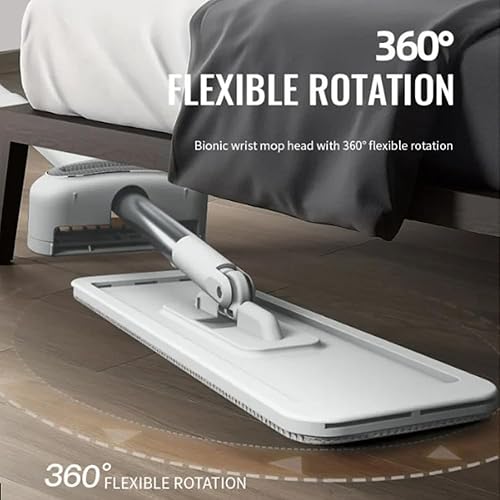 Miniatura 5 de Lazy Person's - Trapeador plano de lavado automático, mopa de limpieza plana giratoria de 360, mopas de microfibra para limpieza de pisos, uso