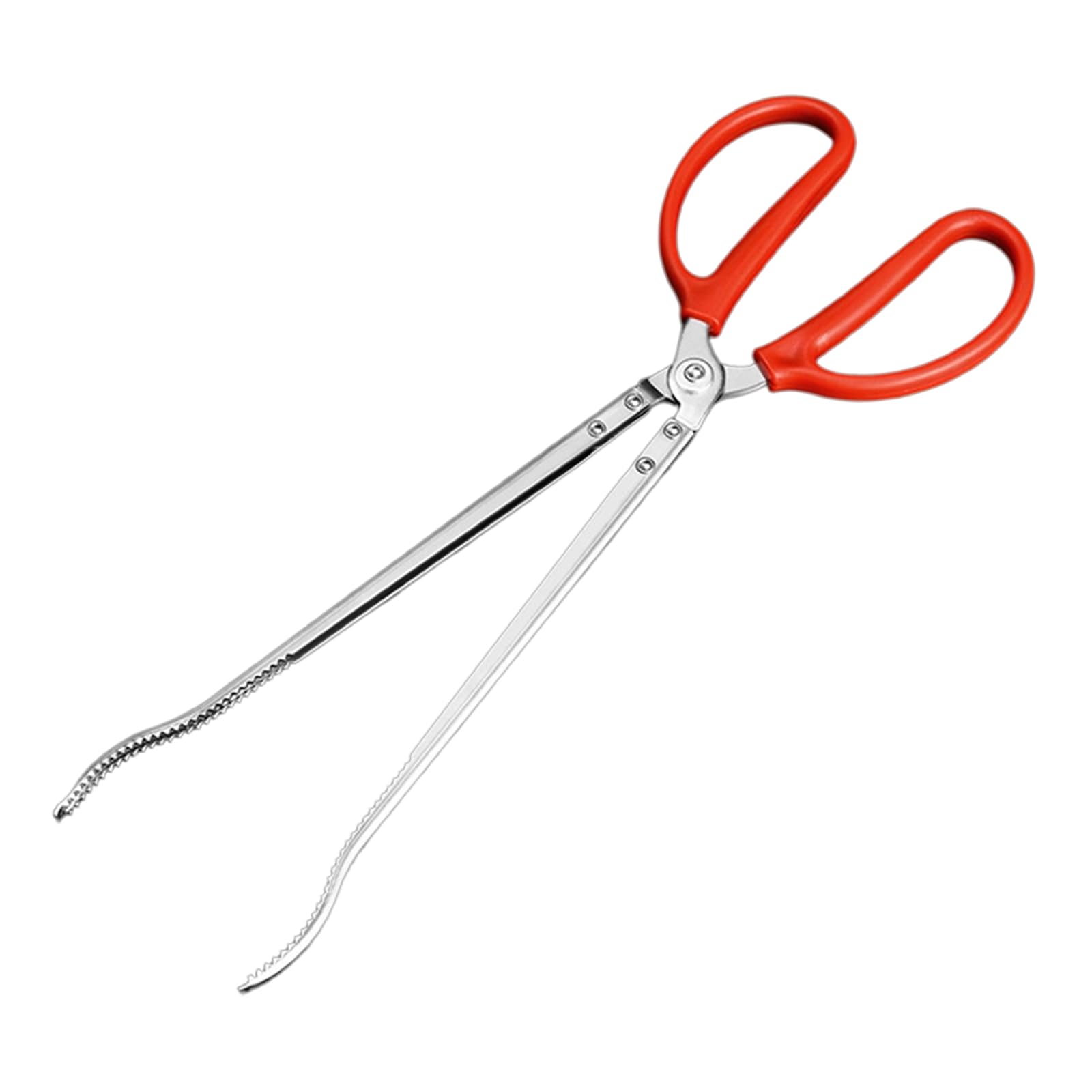 EEL Kitchen Accessories Red Handle Stainless Steel Multifunction Antislip Clip Sea EEL Tongs Fishing Catching Tool Tooth Fishing Tool Set