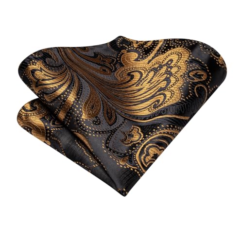 Image of Dubulle Paisley Floral Ascot for Men Self Tie Mens Cravat and Pocket Square Cufflinks Wedding