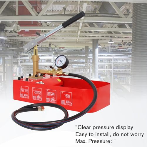 Image of Hydrostatic Test Pump, 2 Gallon 7Mpa Water Pipe Leakage Pressure Tester, Hydraulic Hand Water Pressure Test Pump with Gauge Tank