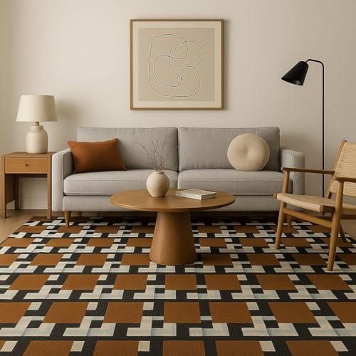 Hand-Tufted Wool Area Rug 9.9' x 14' – Modern Geometric